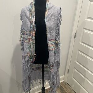 Multicolor Fringed Shawl